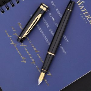 $53.08waterman 威迪文权威系列黑金夹钢笔m尖 s0951660