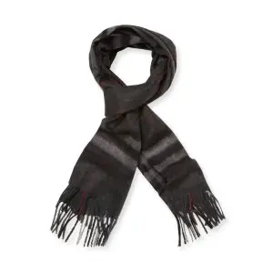 mens black burberry scarf